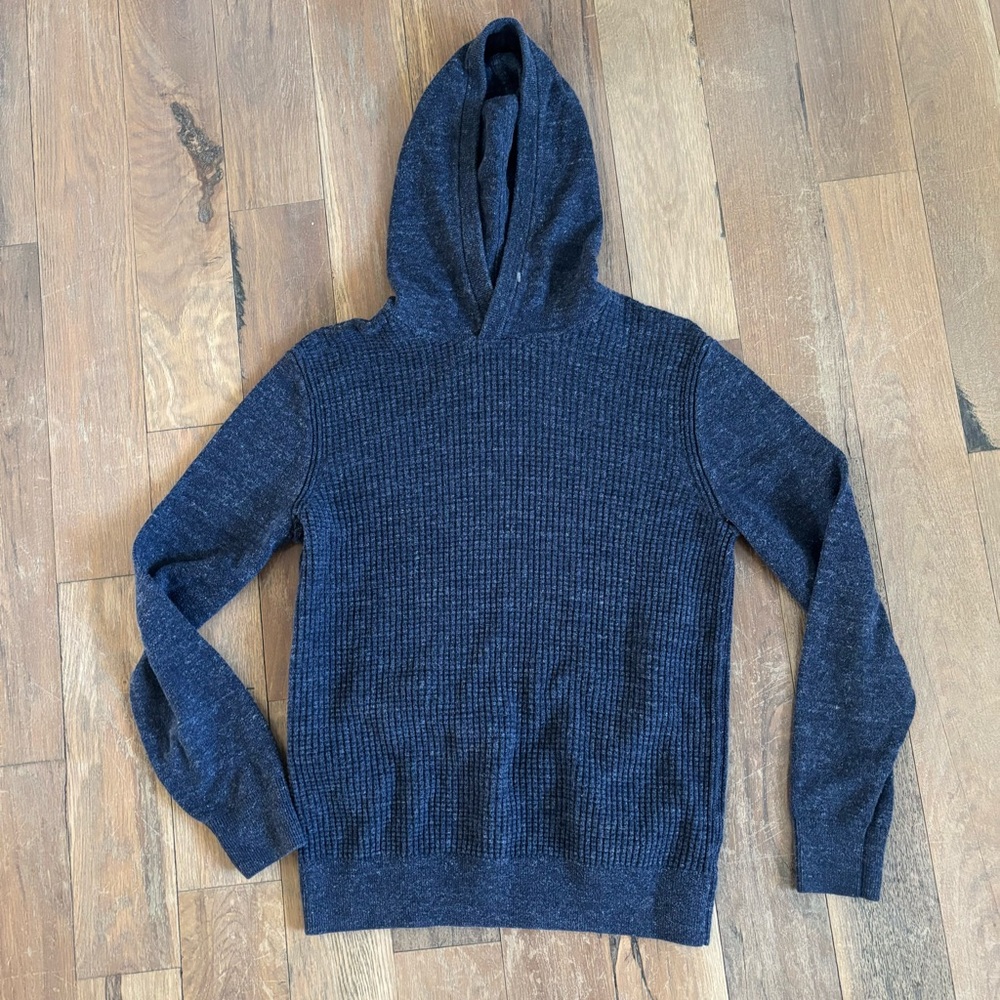 Gap Cozy Knit Navy Hoodie Sweater Size XS - Picture 10 of 14
